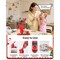 2.28" Button Maker Machine Kit with 100pcs Button Parts, Circle Cutter & Tools for DIY Pins, Badges & Keychains (Red)